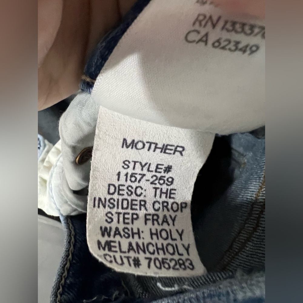 Women’s Mother the insider crop step fray jeans 28 distressed - Picture 16 of 16